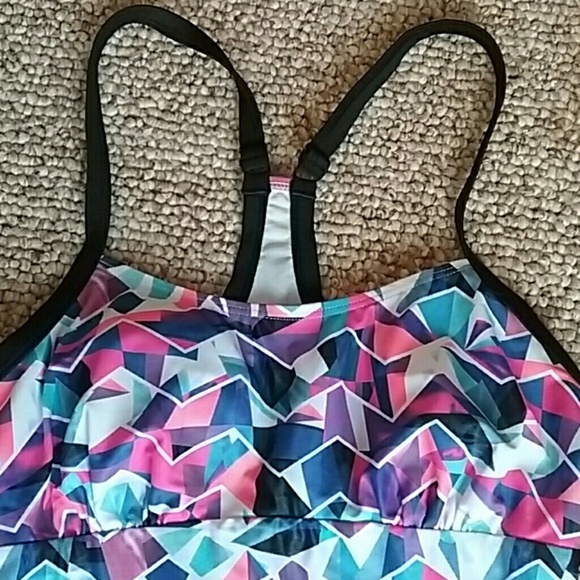 Muti color Charm Leaks razorback tankini size xs. - Picture 3 of 7